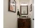 Elegant bathroom with dark vanity, granite countertop and framed mirror at 5133 N 34Th Pl, Phoenix, AZ 85018