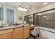 Elegant bathroom featuring a double vanity and a walk-in shower at 5133 N 34Th Pl, Phoenix, AZ 85018