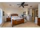 Cozy bedroom with a wooden bed frame and built-in desk at 5133 N 34Th Pl, Phoenix, AZ 85018