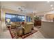 Open floor plan living room with adjacent kitchen at 7073 E Brilliant Sky Dr, Scottsdale, AZ 85266