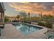 Relaxing pool area with mountain views at 7073 E Brilliant Sky Dr, Scottsdale, AZ 85266