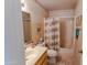 Bathroom with shower/tub combo and seashell decor at 7708 E Park View Dr Dr, Mesa, AZ 85208