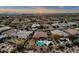 Aerial view of luxury home with pool and amazing mountain views at 19771 N 84Th Way, Scottsdale, AZ 85255