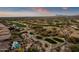 Community aerial view showcasing golf course and mountain views at 19771 N 84Th Way, Scottsdale, AZ 85255