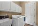 Laundry room with washer, dryer, cabinets and sink at 19771 N 84Th Way, Scottsdale, AZ 85255