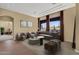 Living room with mountain views, stylish decor, and comfortable seating at 19771 N 84Th Way, Scottsdale, AZ 85255