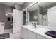 Bathroom with a single vanity, shower, and toilet at 2714 N 63Rd St, Mesa, AZ 85215