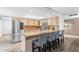 Bright kitchen featuring stainless steel appliances, countertops, and island seating at 2850 E Cortez St, Phoenix, AZ 85028