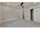 Bedroom featuring neutral carpet, ceiling fan, recessed lights and closet at 545 W Windsor Ave, Phoenix, AZ 85003