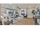 Bright living room with stylish furniture and modern fireplace at 545 W Windsor Ave, Phoenix, AZ 85003