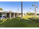 Backyard view showing grassy area and patio at 633 S 77Th St, Mesa, AZ 85208