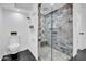 Spa-like bathroom with a large walk-in shower and gray tile at 6502 N Central Ave # B104, Phoenix, AZ 85012
