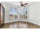 Spacious bedroom with plantation shutters and hardwood floors at 10102 E Saddle Horn Trl, Scottsdale, AZ 85255