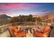 Relaxing patio with seating area and mountain views at 10102 E Saddle Horn Trl, Scottsdale, AZ 85255