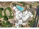 Aerial view of community pool and clubhouse at 11890 N 118Th St, Scottsdale, AZ 85259