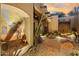 Charming courtyard with brick pathway and southwestern details at 11890 N 118Th St, Scottsdale, AZ 85259