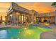 Inviting pool and patio area with stunning sunset views at 11890 N 118Th St, Scottsdale, AZ 85259