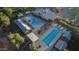 Aerial view of community pool, spa, and clubhouse at 13608 N 150Th Ln, Surprise, AZ 85379