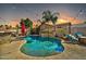 Relaxing kidney shaped pool with ample patio space at 15791 W Mohave St, Goodyear, AZ 85338