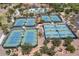 Aerial view of community tennis and pickleball courts at 21720 N 265Th Dr, Buckeye, AZ 85396