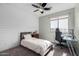 Comfortable bedroom with white shiplap wall, and large window at 3843 E Old Stone N Cir, Chandler, AZ 85249