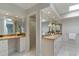 Bright bathroom features double sinks, vanity area, and a separate shower for a spa-like experience at 6039 E Laurel Ln, Scottsdale, AZ 85254