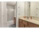 Clean bathroom with shower, vanity, and tile flooring at 6331 S Cypress Point Dr, Chandler, AZ 85249