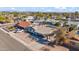 Aerial view of the house and surrounding area at 7343 E Villa Way, Scottsdale, AZ 85257