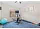 Home gym with exercise bike and free weights at 7365 E Adele Ct, Scottsdale, AZ 85255