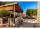 Wooden gazebo with lattice top providing shade at 7622 N 7Th Ave, Phoenix, AZ 85021