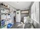 Well-organized laundry room with open shelving and sleek appliances at 7743 E Roosevelt St, Scottsdale, AZ 85257