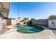 This backyard features a beautiful pool area with desert landscaping and room for entertaining at 7743 E Roosevelt St, Scottsdale, AZ 85257