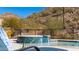 Relaxing spa with water feature and mountain views at 8519 E Regina Cir, Mesa, AZ 85207