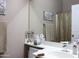 Bathroom with a vanity, mirror, and shower at 9219 S 185Th Ave, Goodyear, AZ 85338