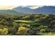 Scenic view of the verdant golf course surrounded by desert vegetation and framed by beautiful mountain vistas at 9219 S 185Th Ave, Goodyear, AZ 85338