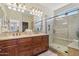 Elegant bathroom with dual vanity and large shower at 12952 W Eagle Ridge Ln, Peoria, AZ 85383