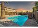 Stunning pool and backyard at sunset at 13611 W Merrell St, Avondale, AZ 85392