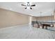 Upper hallway with marble floors and ceiling fan at 13611 W Merrell St, Avondale, AZ 85392