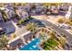 Community overview, showcasing homes and pool area at 15913 S 11Th Way, Phoenix, AZ 85048