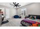 Bedroom with a ceiling fan, and a window with blinds at 20456 E Camina Buena Vis, Queen Creek, AZ 85142