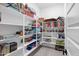 Walk-in pantry with ample shelving for storage and organization at 20456 E Camina Buena Vis, Queen Creek, AZ 85142