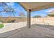 Covered patio with concrete flooring and a view of the backyard at 20902 N 36Th Pl, Phoenix, AZ 85050