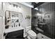 Stylish bathroom with modern fixtures, a sleek vanity, and a tiled shower for a luxurious experience at 2752 E Pelican Ct, Gilbert, AZ 85297