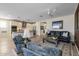 Living room with hardwood floors and views of the kitchen at 29215 N Horton Creek Trl, Rio Verde, AZ 85263