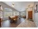 Bright dining room with wood floors and lots of natural light at 3439 E Topeka Dr, Phoenix, AZ 85050