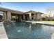 Beautiful backyard pool with fountain feature at 350 W Yellowstone Way, Chandler, AZ 85248