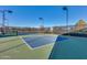 Well-lit pickleball courts at 42621 W Heavenly Pl, Maricopa, AZ 85138