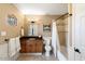 Bathroom with shower/tub combo, wood vanity, and tile flooring at 5213 W Soft Wind Dr, Glendale, AZ 85310