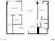 Apartment floor plan showing Primary Bedroom, Living Room, Kitchen, and two Baths at 7117 E Rancho Vista Dr # 3010, Scottsdale, AZ 85251