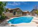 Inviting backyard with a refreshing blue pool, ideal for relaxation and entertainment at 8773 W Pineveta Dr, Arizona City, AZ 85123